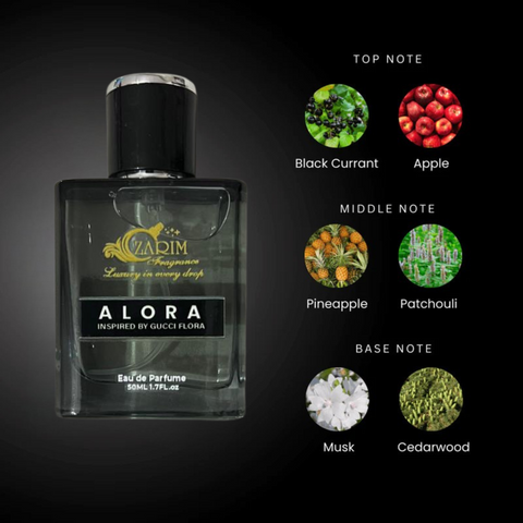 Alora Inspired by Gucci Flora By Zarim Fragrance-Elegant Fruity and Floral Eau de Parfum