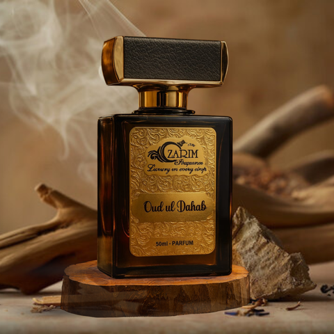 Oud Ul Dahab By Zarim Fragrance | Luxurious Long-Lasting Arabian Oud Perfume with Golden Oriental Notes ( Parfum de Extract )